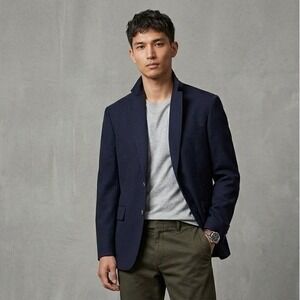 JW Anderson x Uniqlo Jacket‎ Mens Large Navy Blue Wool Blend Blazer JWA